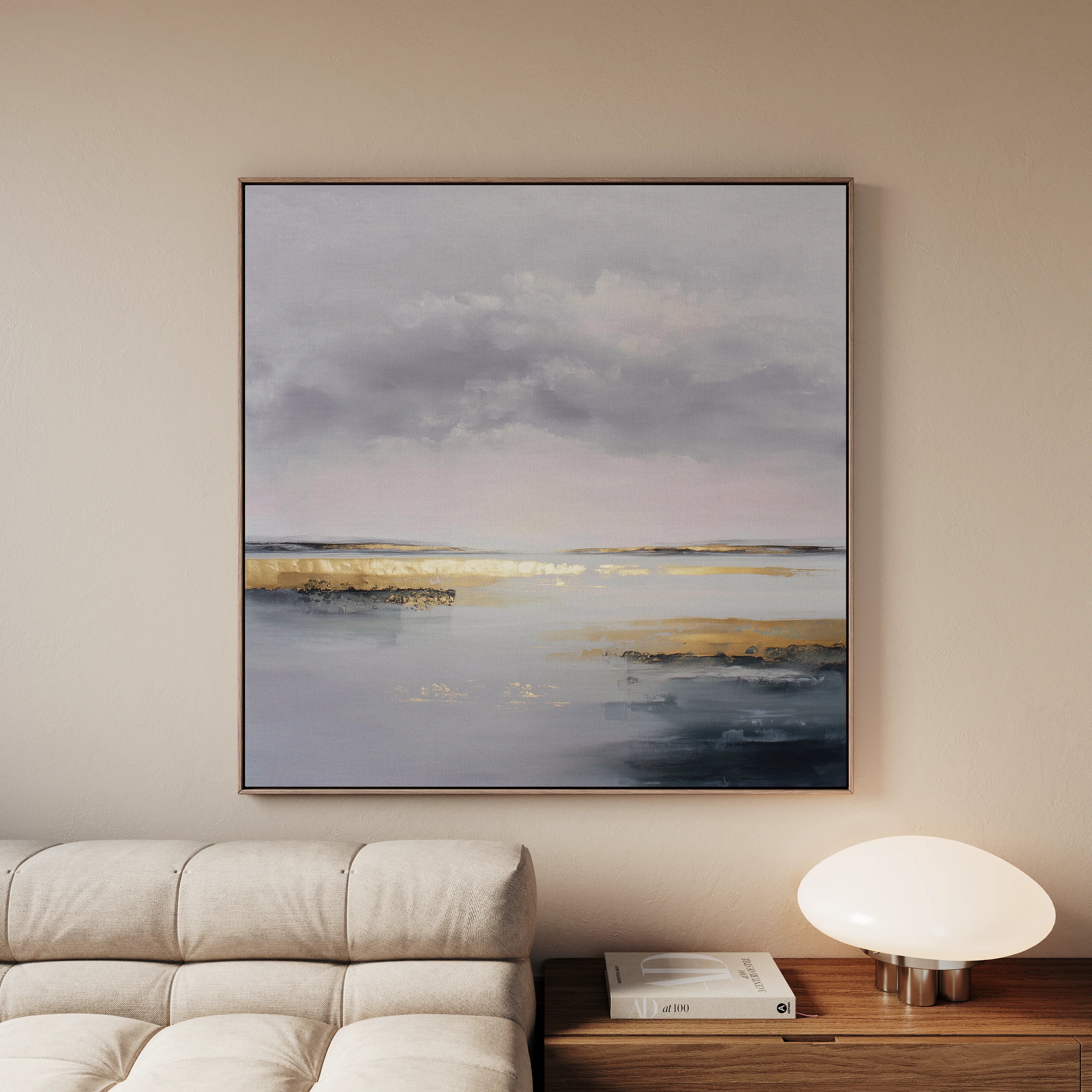 Abstract 1305 Canvas Art 60 x 60 cm / Black