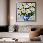 Floral 1306 Canvas Art 60 x 60 cm / Black