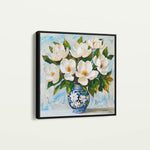 Floral 1306 Canvas Art 60 x 60 cm / Black