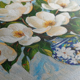 Floral 1306 Canvas Art 60 x 60 cm / Black