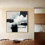 Abstract 1307 Canvas Art 60 x 60 cm / Black