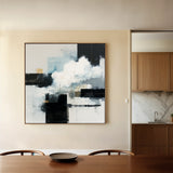 Abstract 1307 Canvas Art 60 x 60 cm / Black