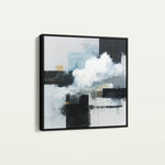 Abstract 1307 Canvas Art 60 x 60 cm / Black