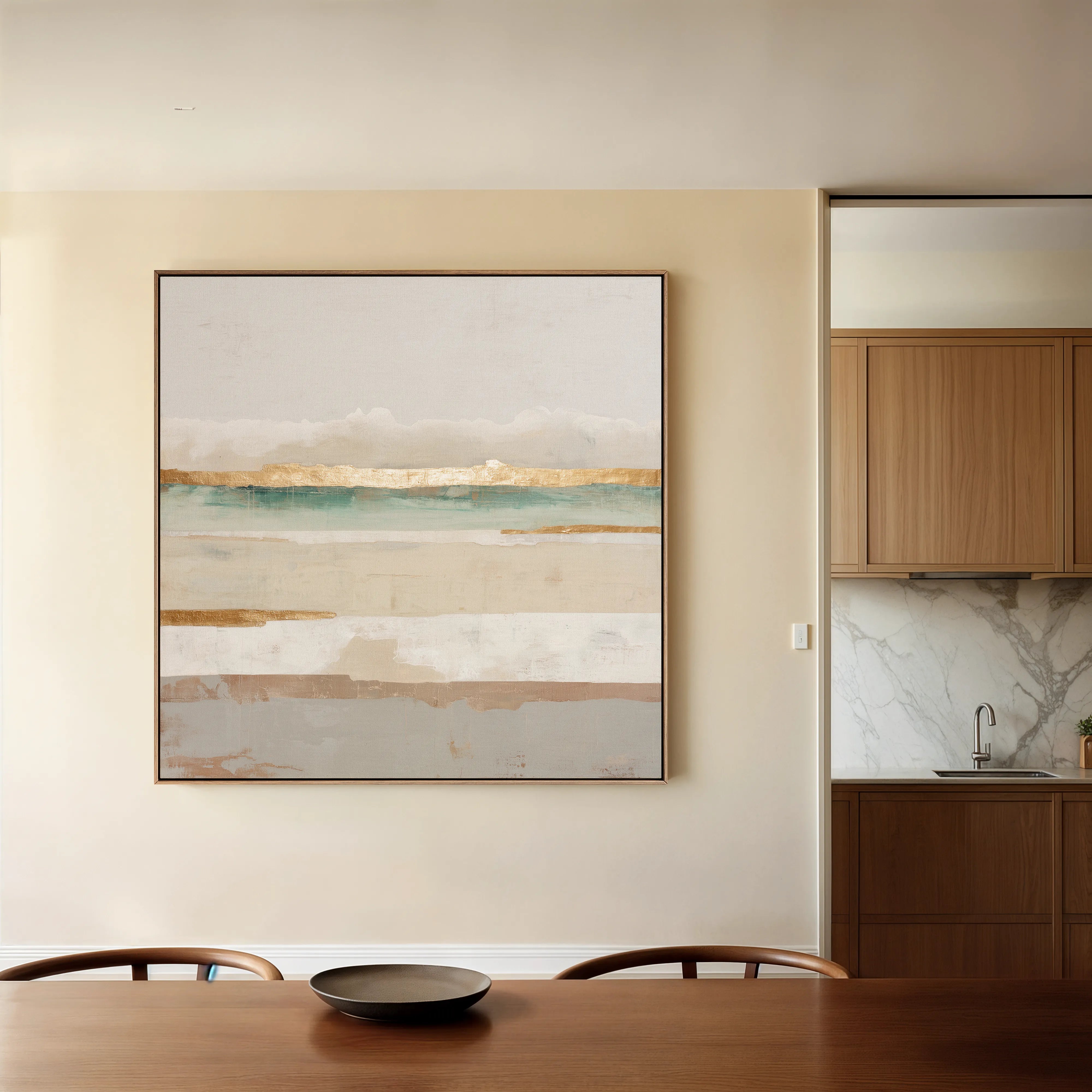 Abstract 1308 Canvas Art 60 x 60 cm / Black