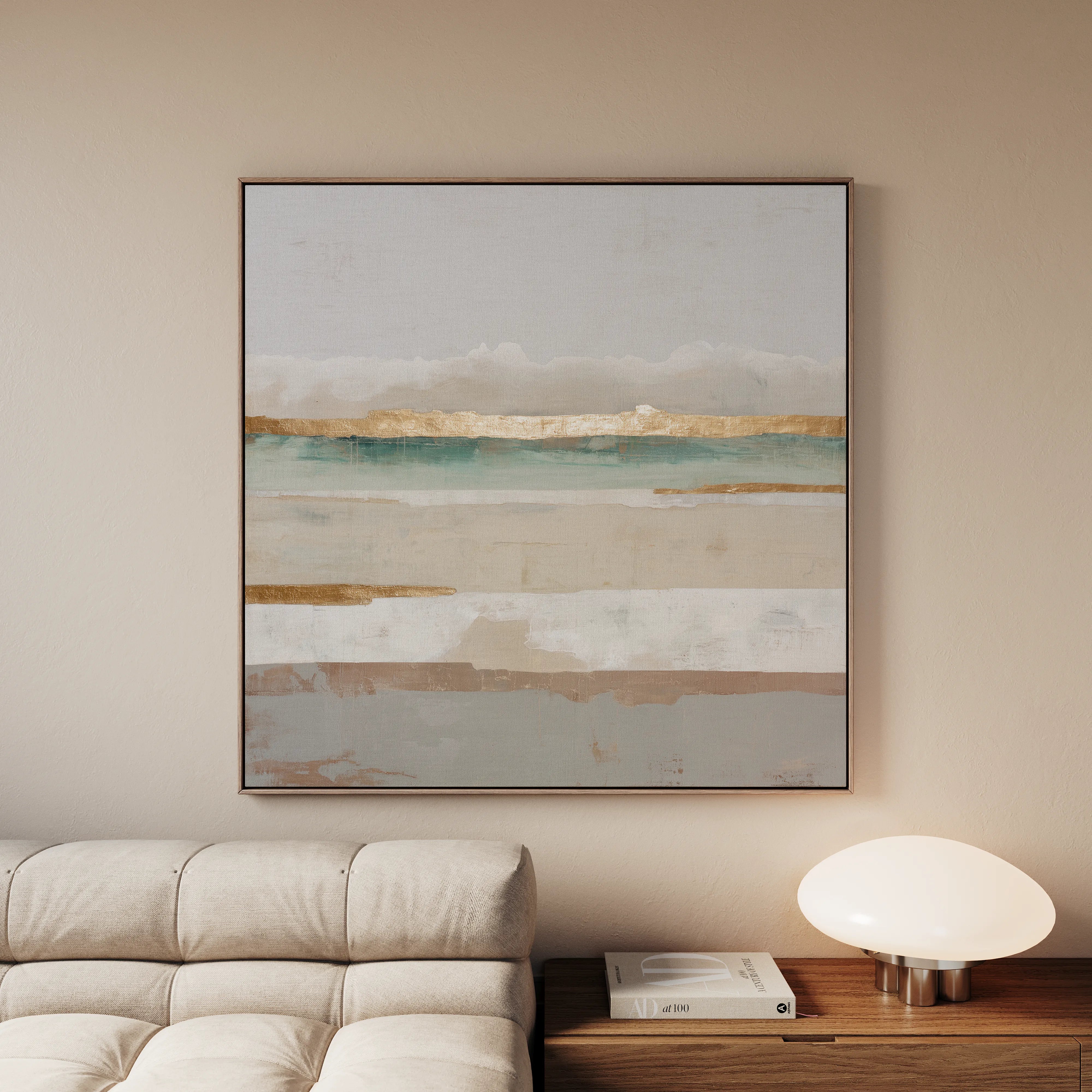 Abstract 1308 Canvas Art 60 x 60 cm / Black