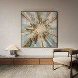 Abstract 1309 Canvas Art 60 x 60 cm / Black