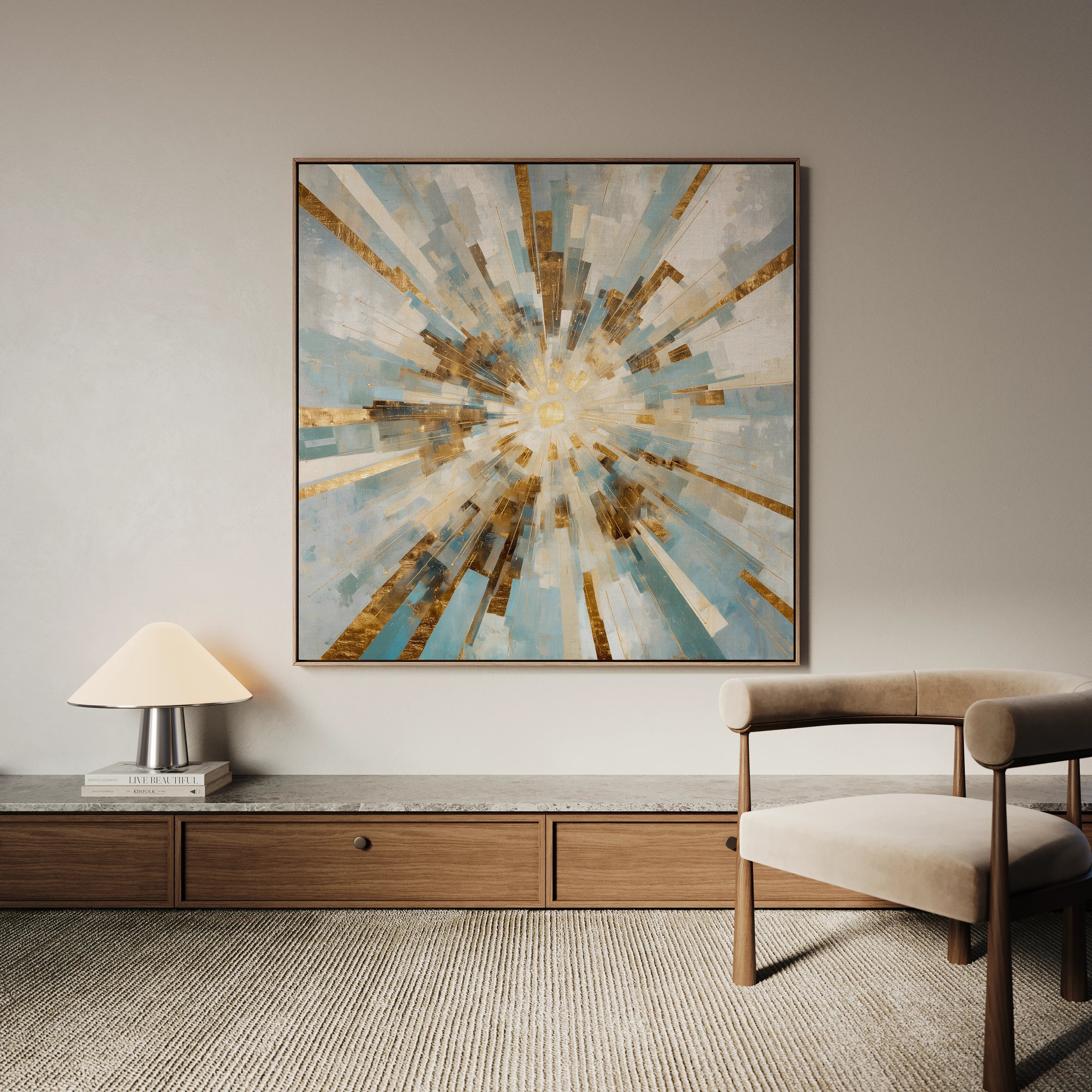 Abstract 1309 Canvas Art 60 x 60 cm / Black