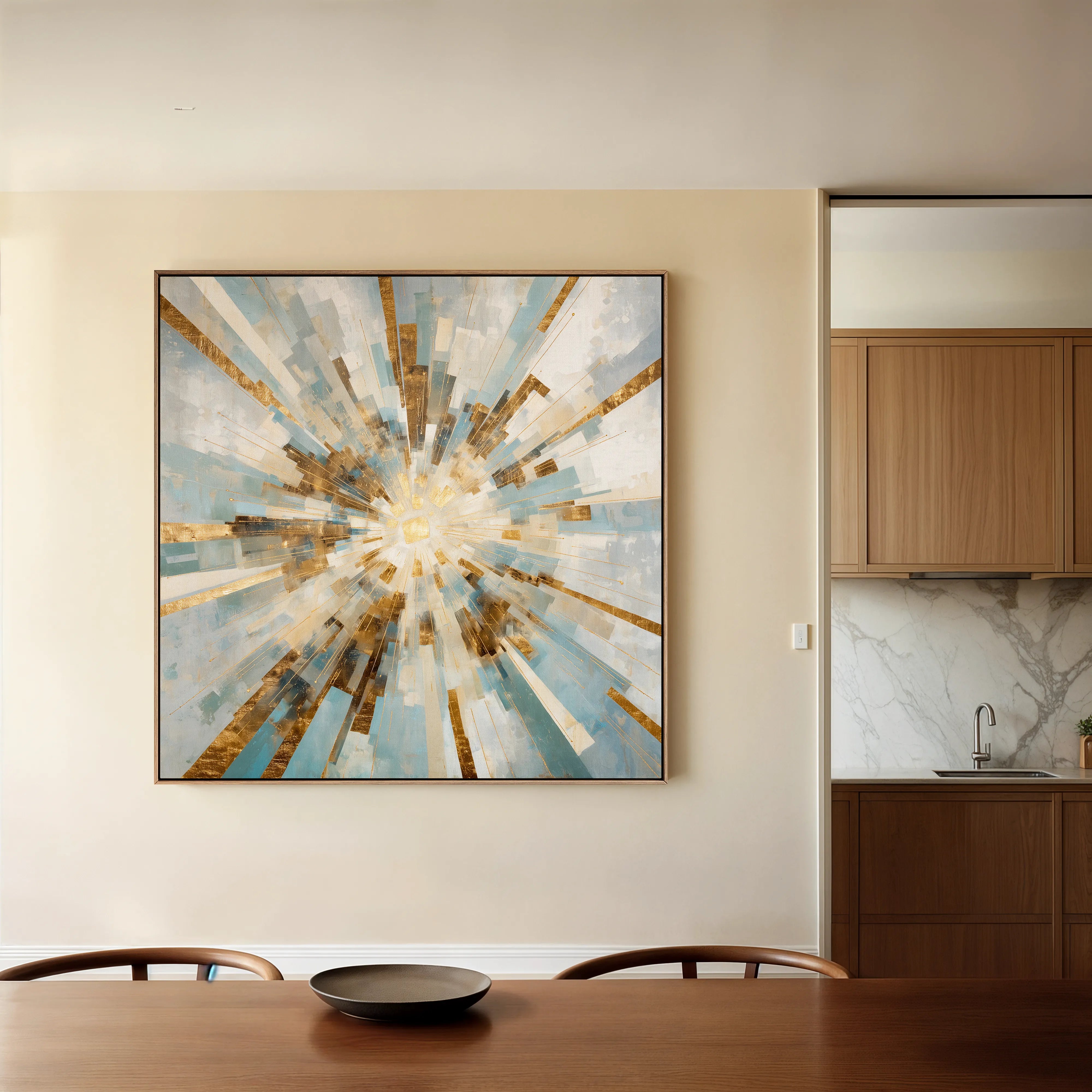 Abstract 1309 Canvas Art 60 x 60 cm / Black