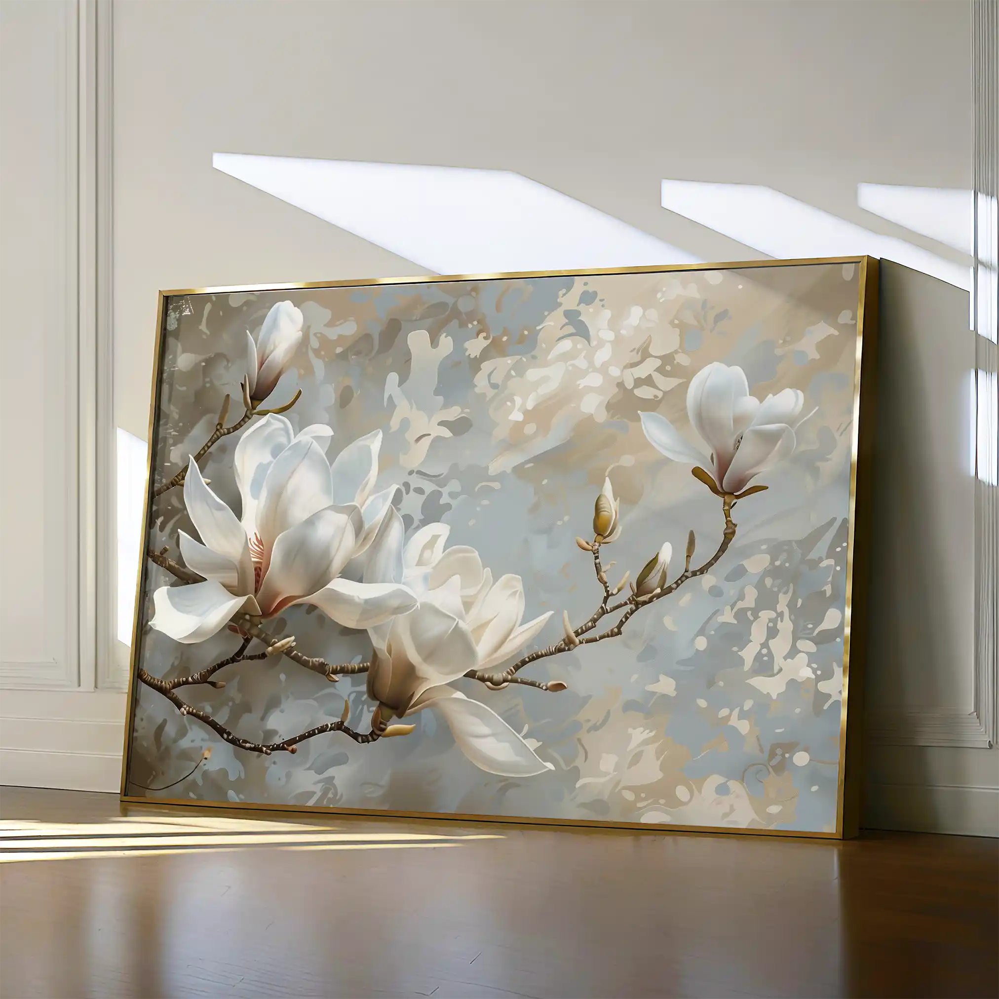 Floral 131 Canvas Art 60 x 40 cm / Black