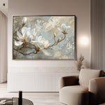 Floral 131 Canvas Art 60 x 40 cm / Black