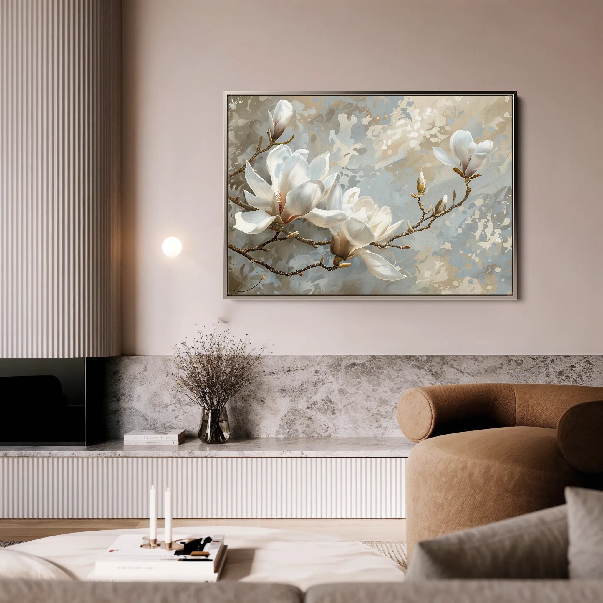 Floral 131 Canvas Art 60 x 40 cm / Black