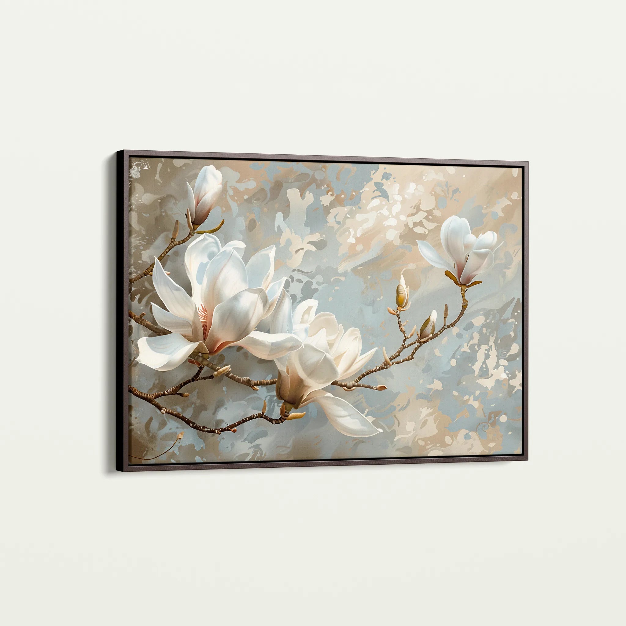 Floral 131 Canvas Art 60 x 40 cm / Black