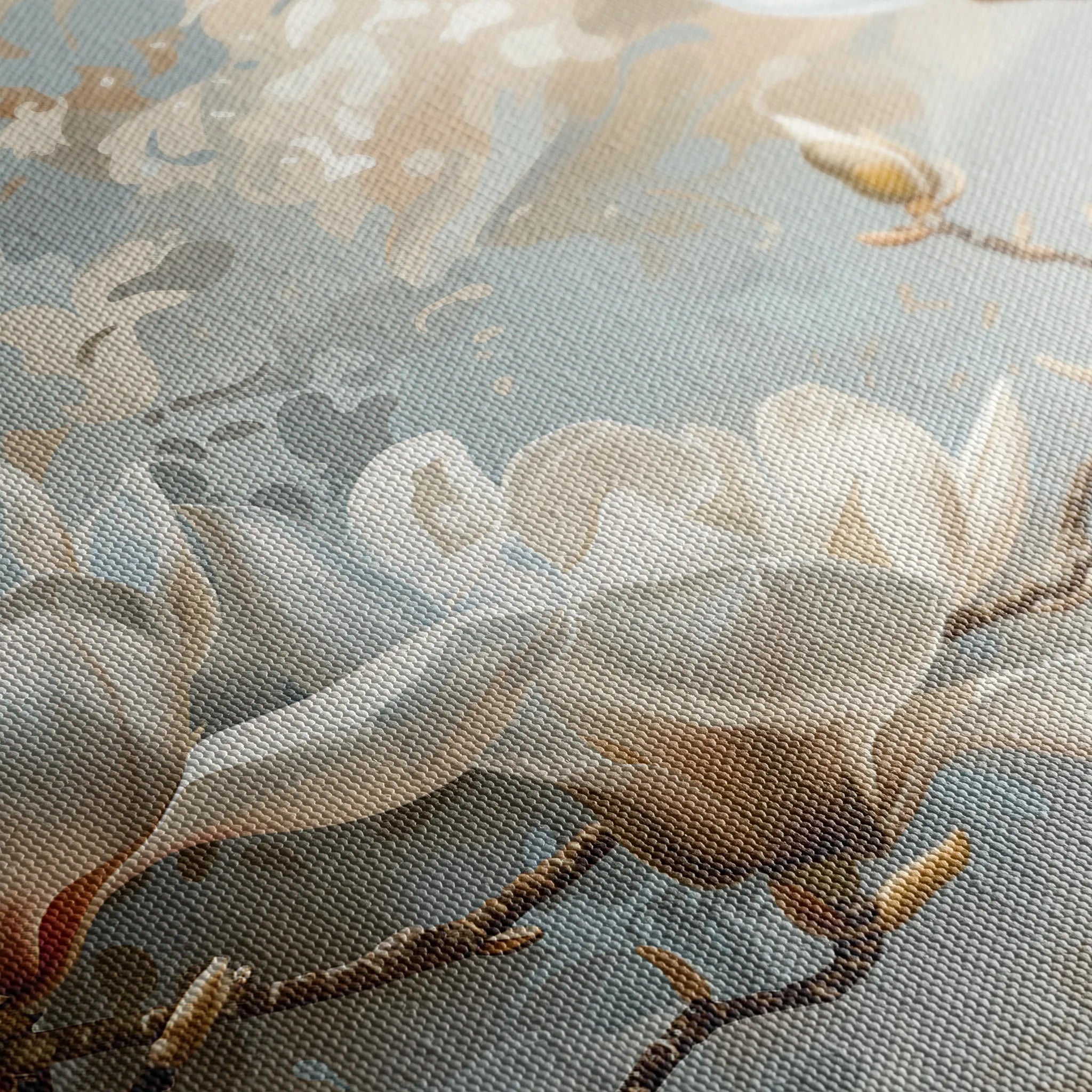 Floral 131 Canvas Art 60 x 40 cm / Black