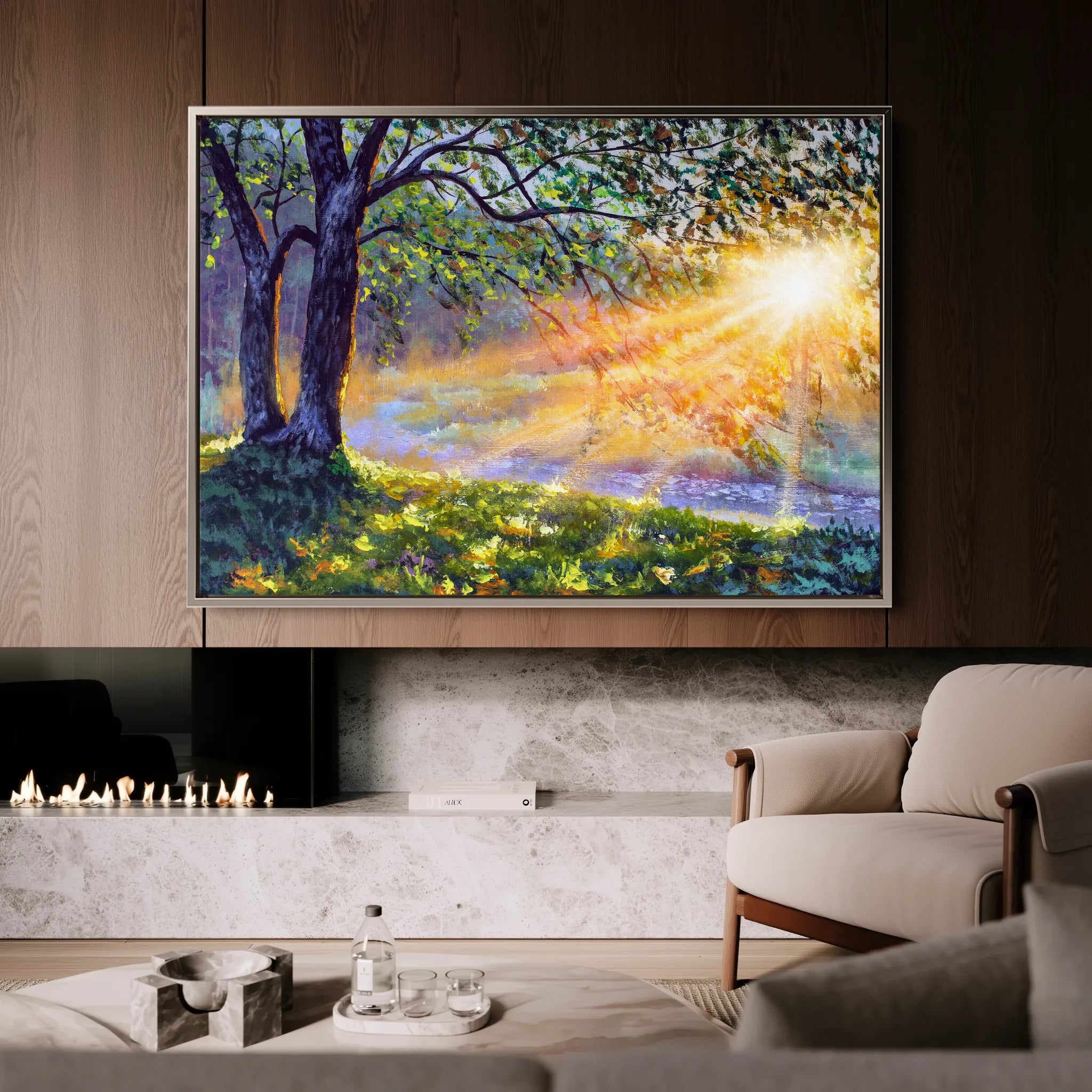 Landscape 131 Canvas Art 60 x 40 cm / Black