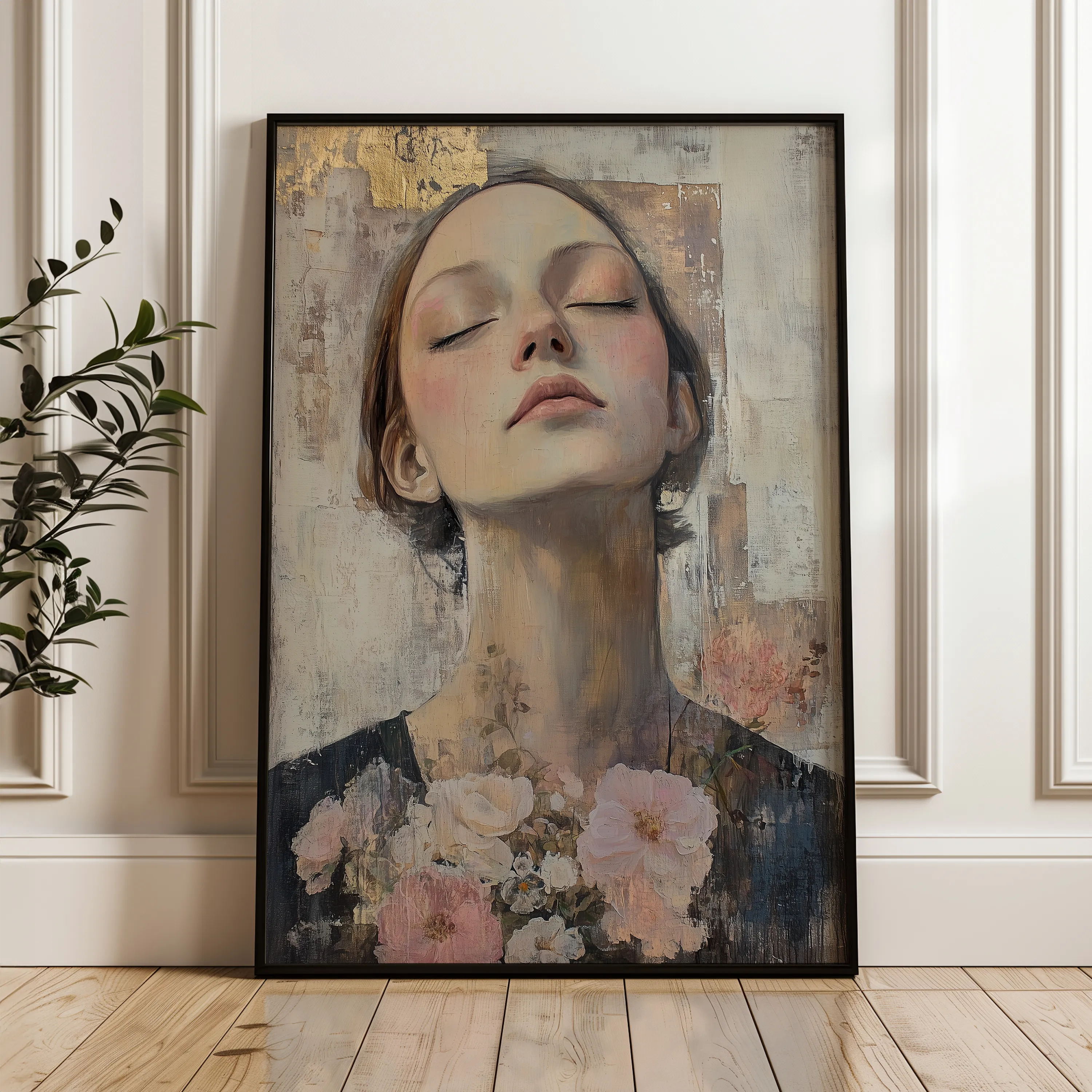 Portrait 131 Canvas Art 60 x 40 cm / Black