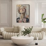 Portrait 131 Canvas Art 60 x 40 cm / Black