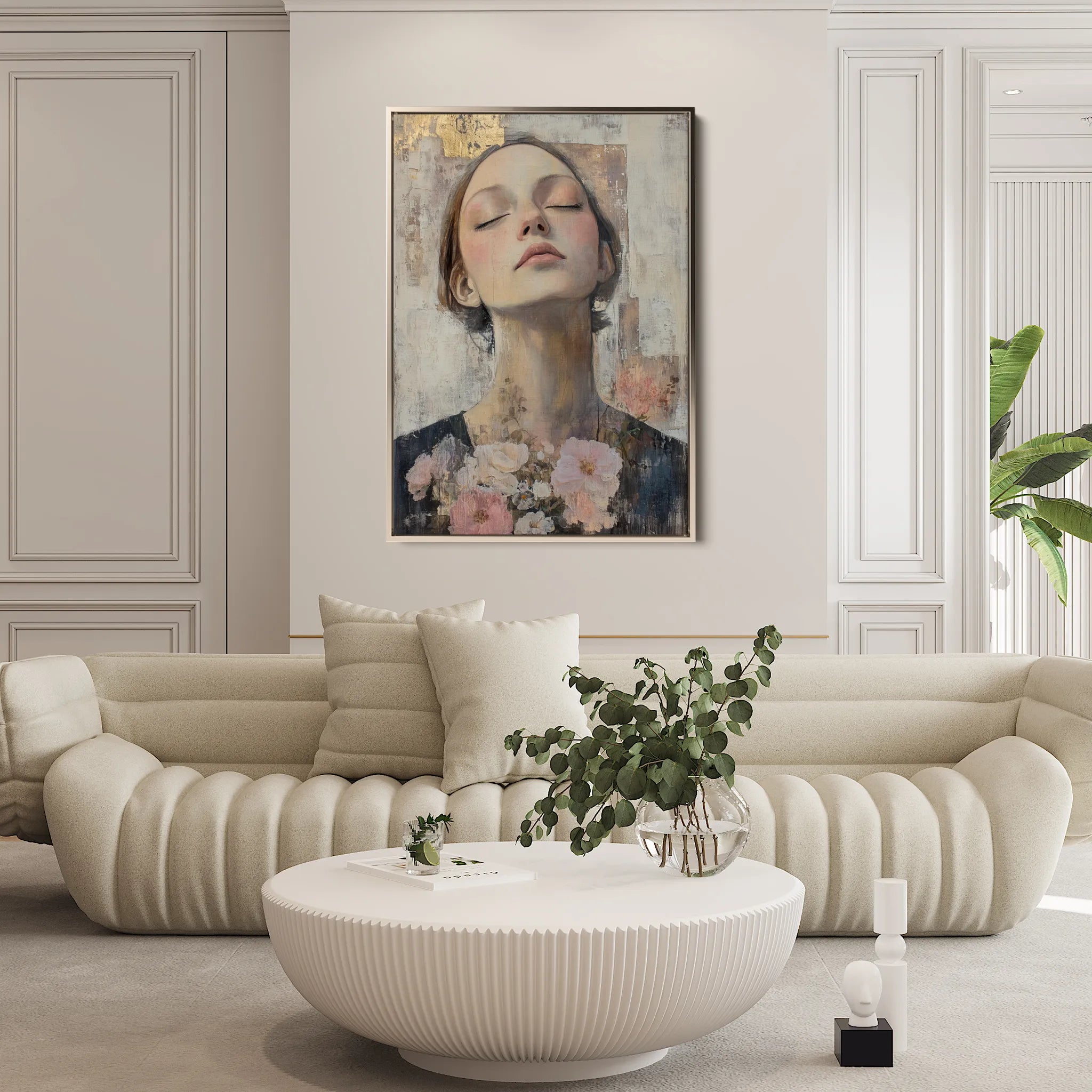 Portrait 131 Canvas Art 60 x 40 cm / Black