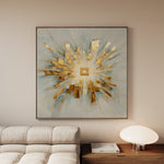 Abstract 1310 Canvas Art 60 x 60 cm / Black