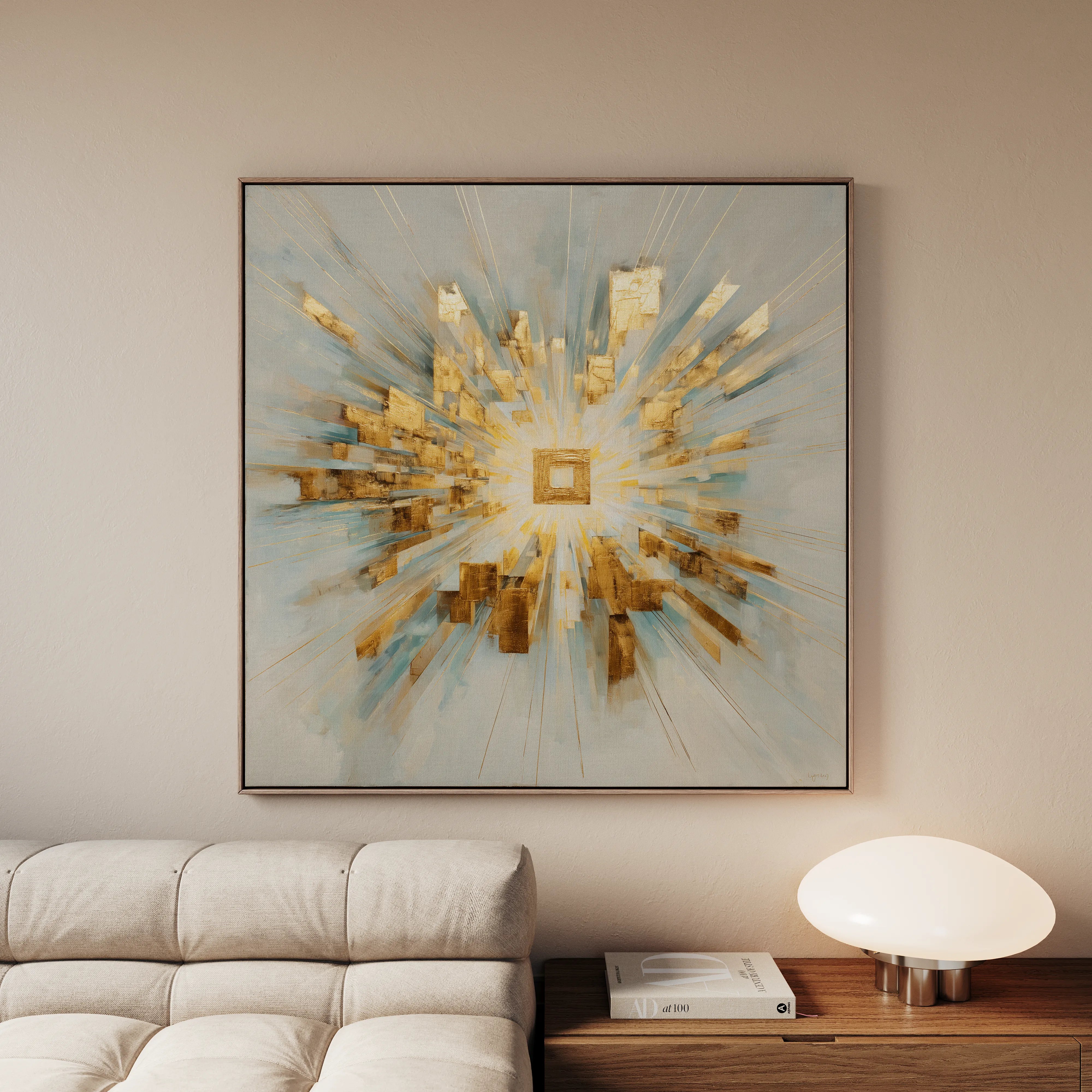 Abstract 1310 Canvas Art 60 x 60 cm / Black