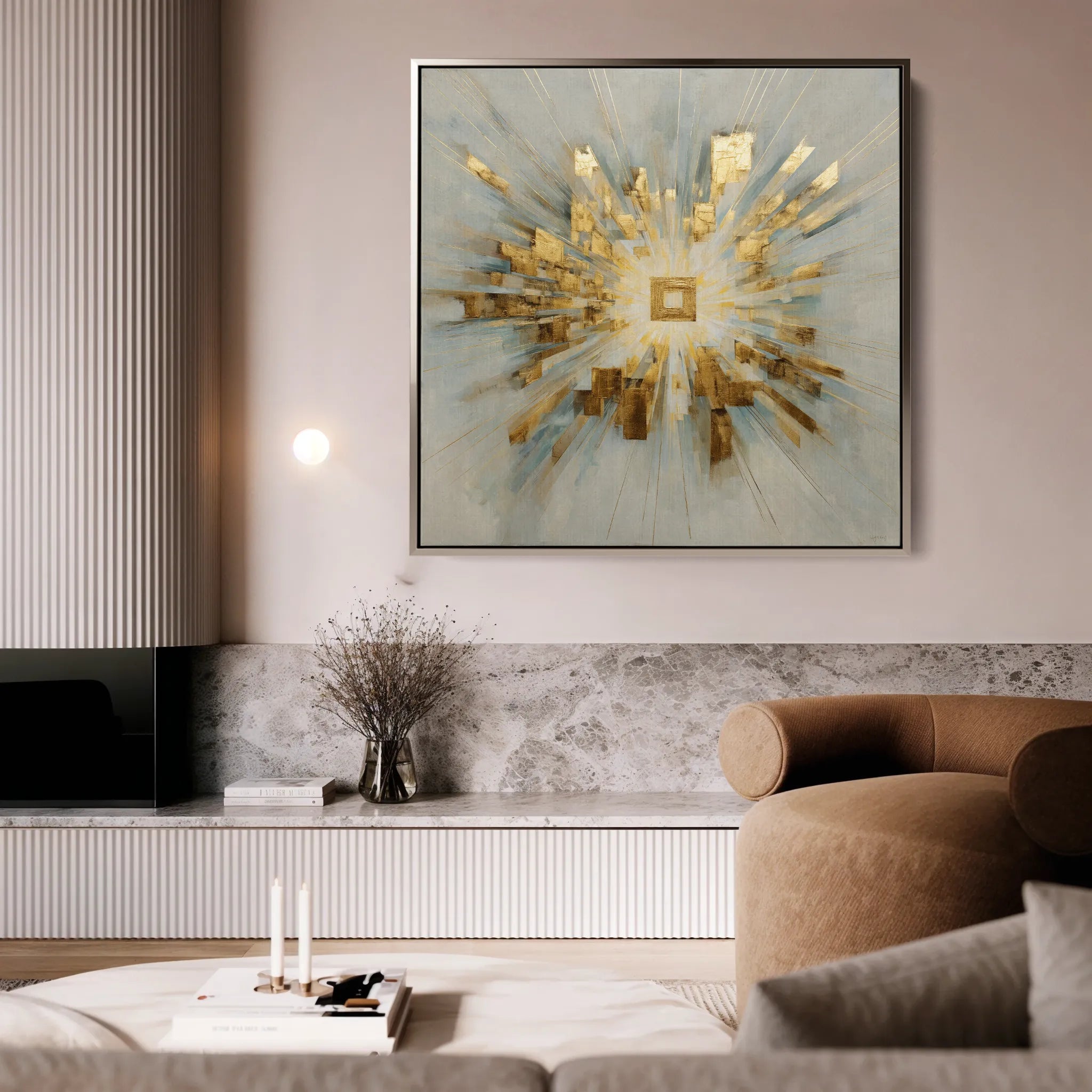 Abstract 1310 Canvas Art 60 x 60 cm / Black