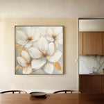 Floral 1310 Canvas Art 60 x 60 cm / Black