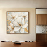 Floral 1310 Canvas Art 60 x 60 cm / Black