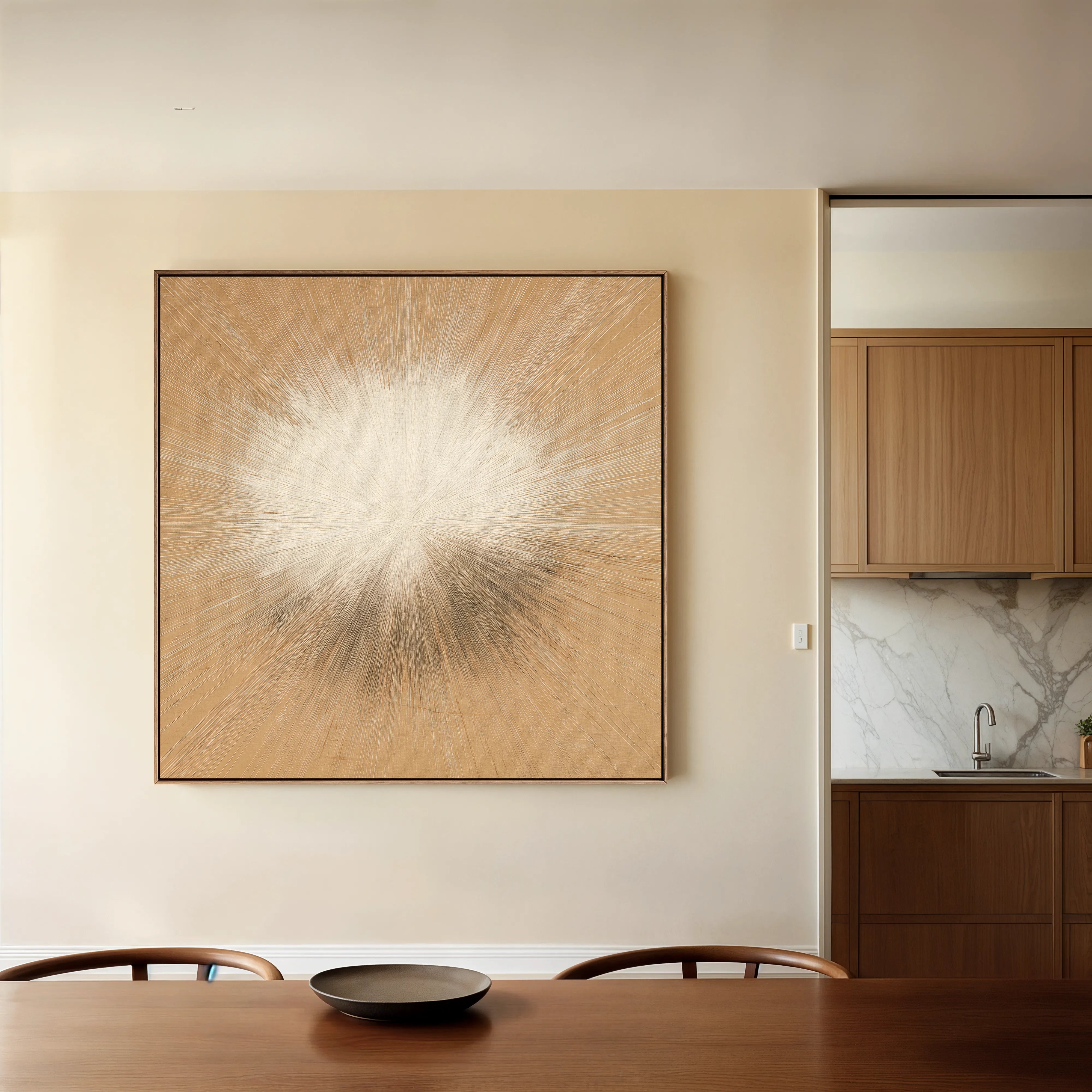 Abstract 1311 Canvas Art 60 x 60 cm / Black