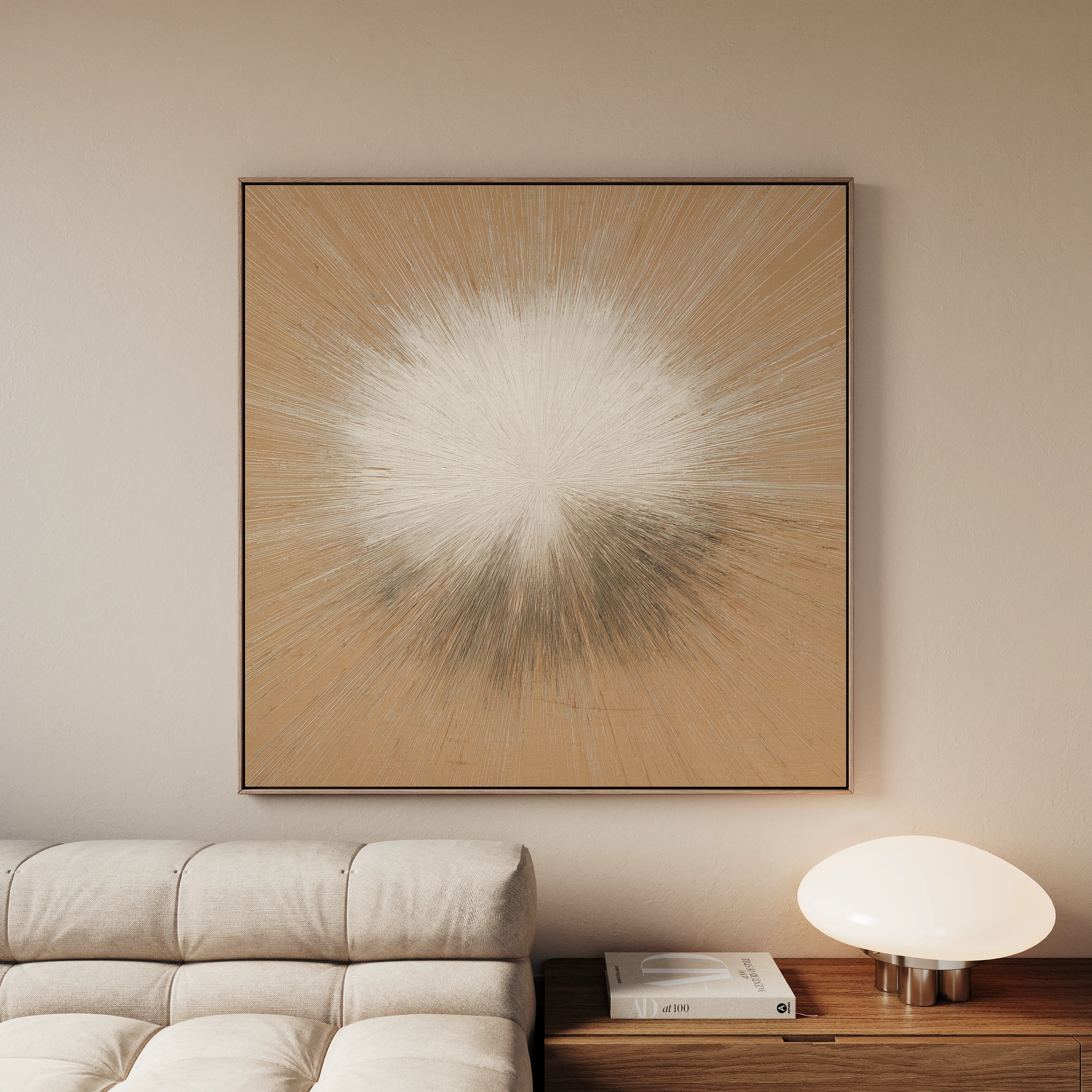 Abstract 1311 Canvas Art 60 x 60 cm / Black