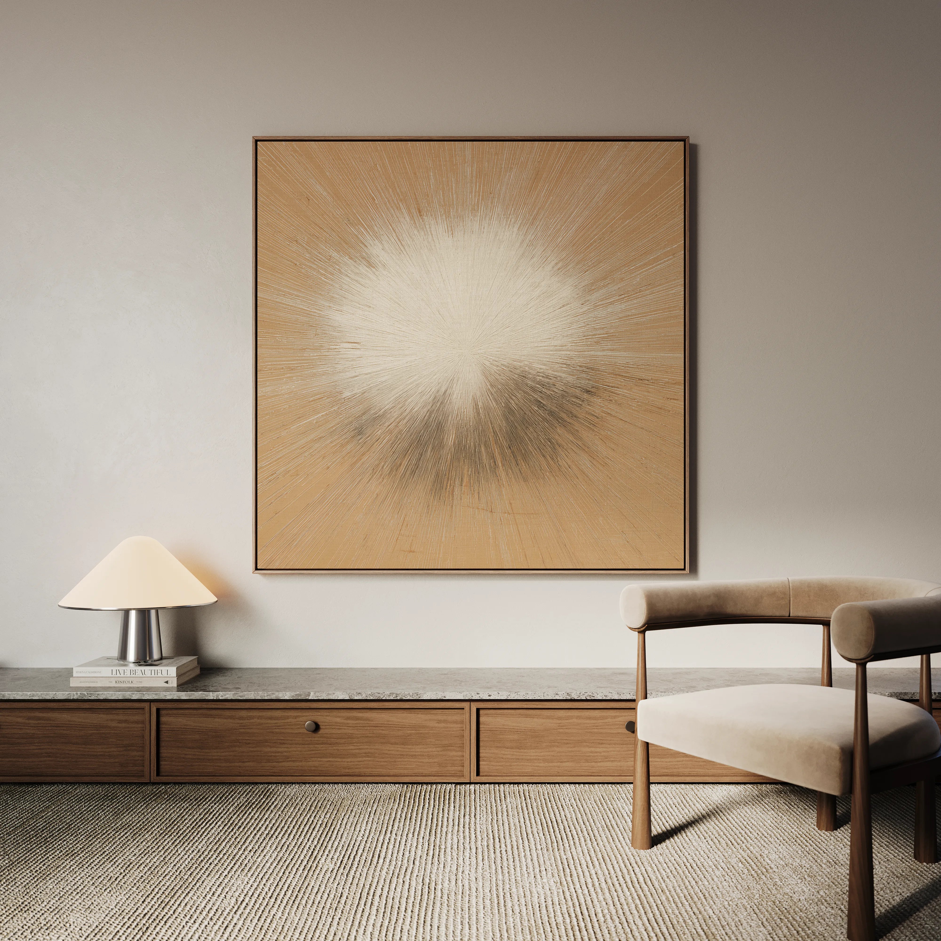 Abstract 1311 Canvas Art 60 x 60 cm / Black