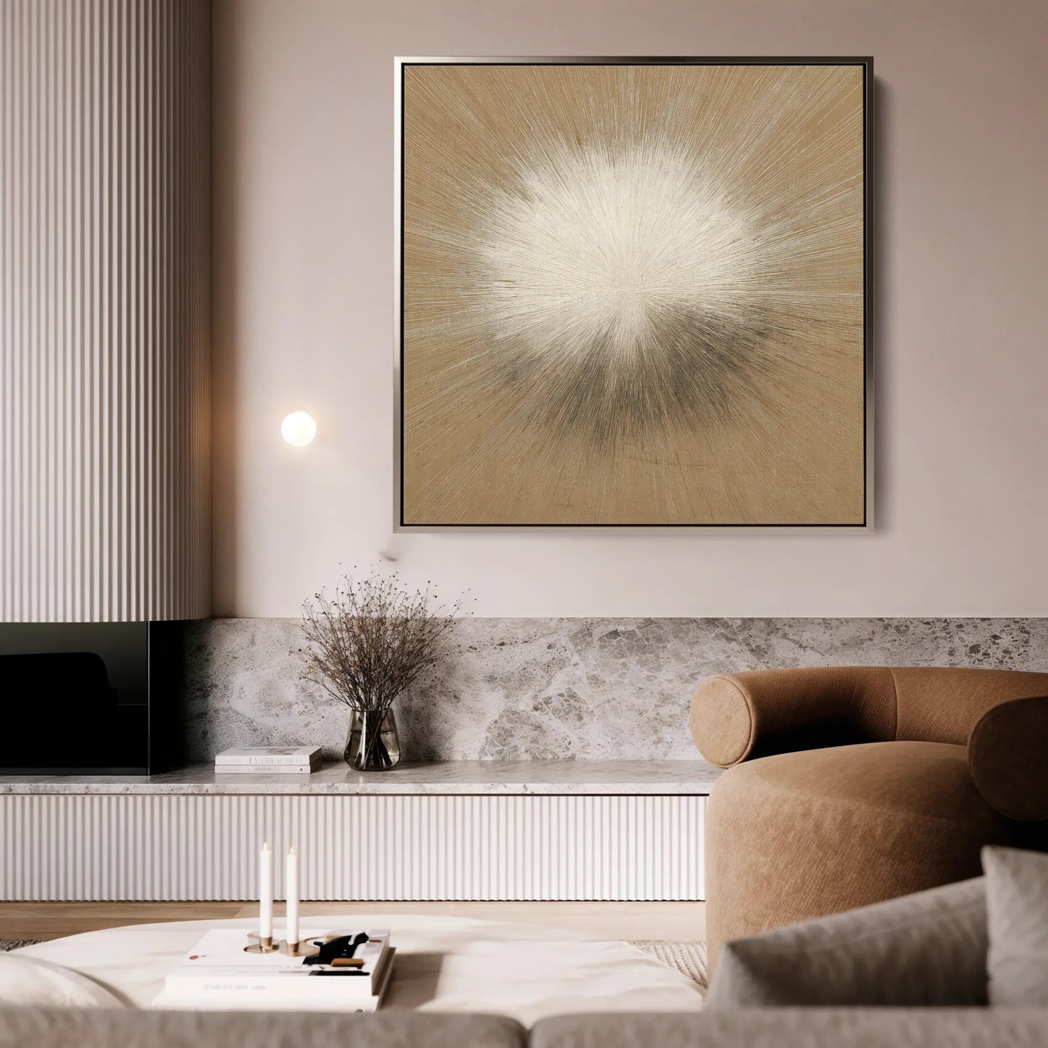 Abstract 1311 Canvas Art 60 x 60 cm / Black