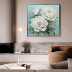 Floral 1311 Canvas Art 60 x 60 cm / Black