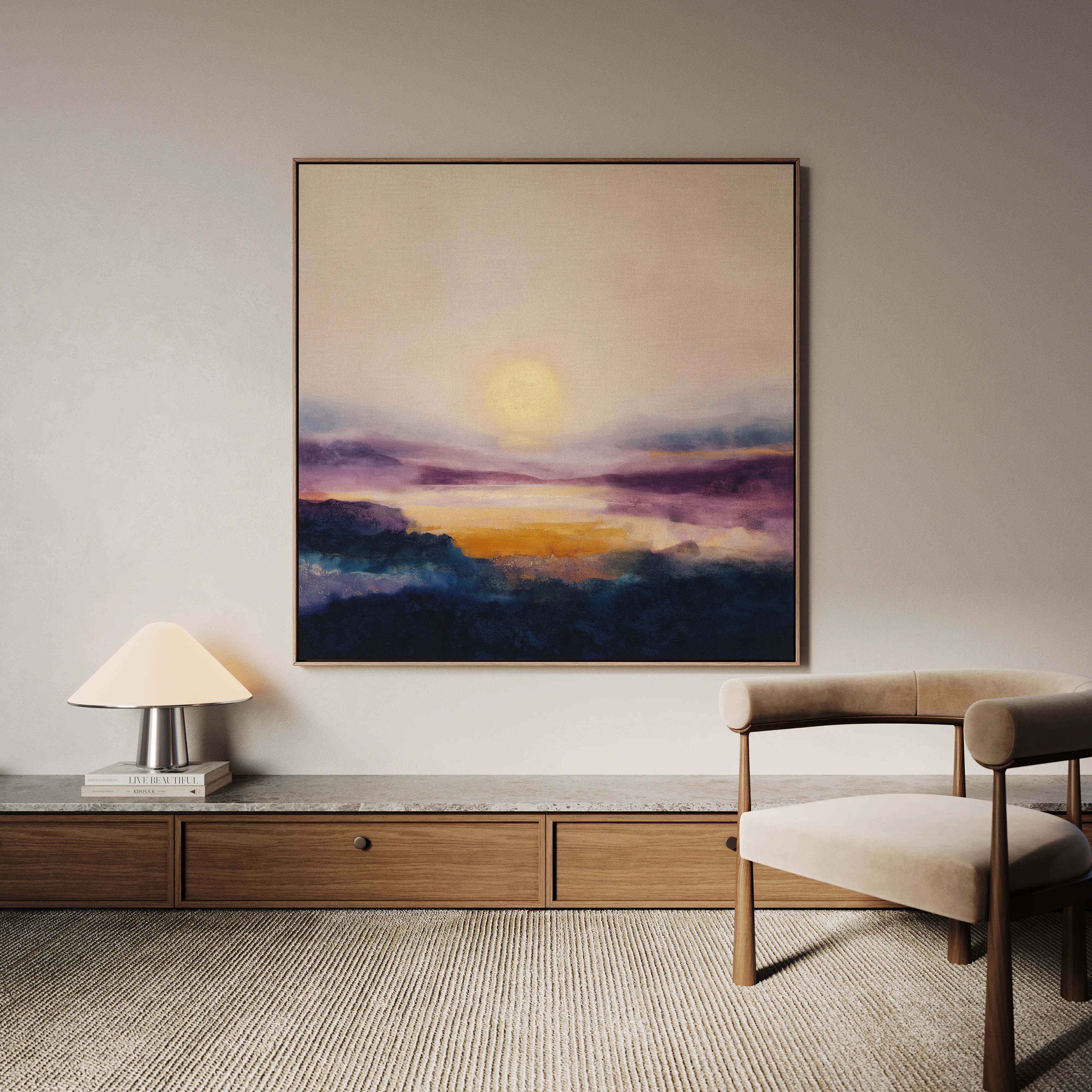 Abstract 1312 Canvas Art 60 x 60 cm / Black