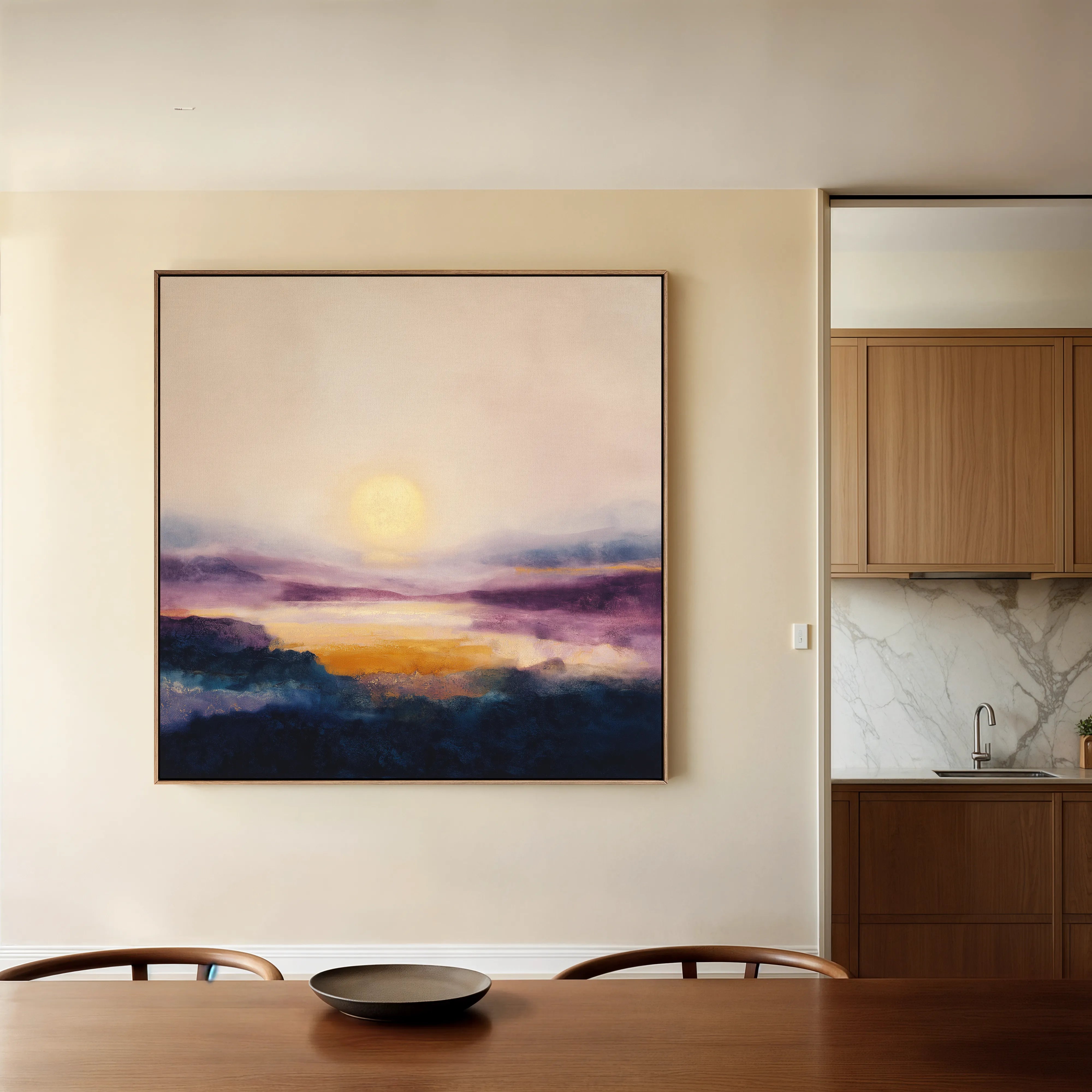 Abstract 1312 Canvas Art 60 x 60 cm / Black