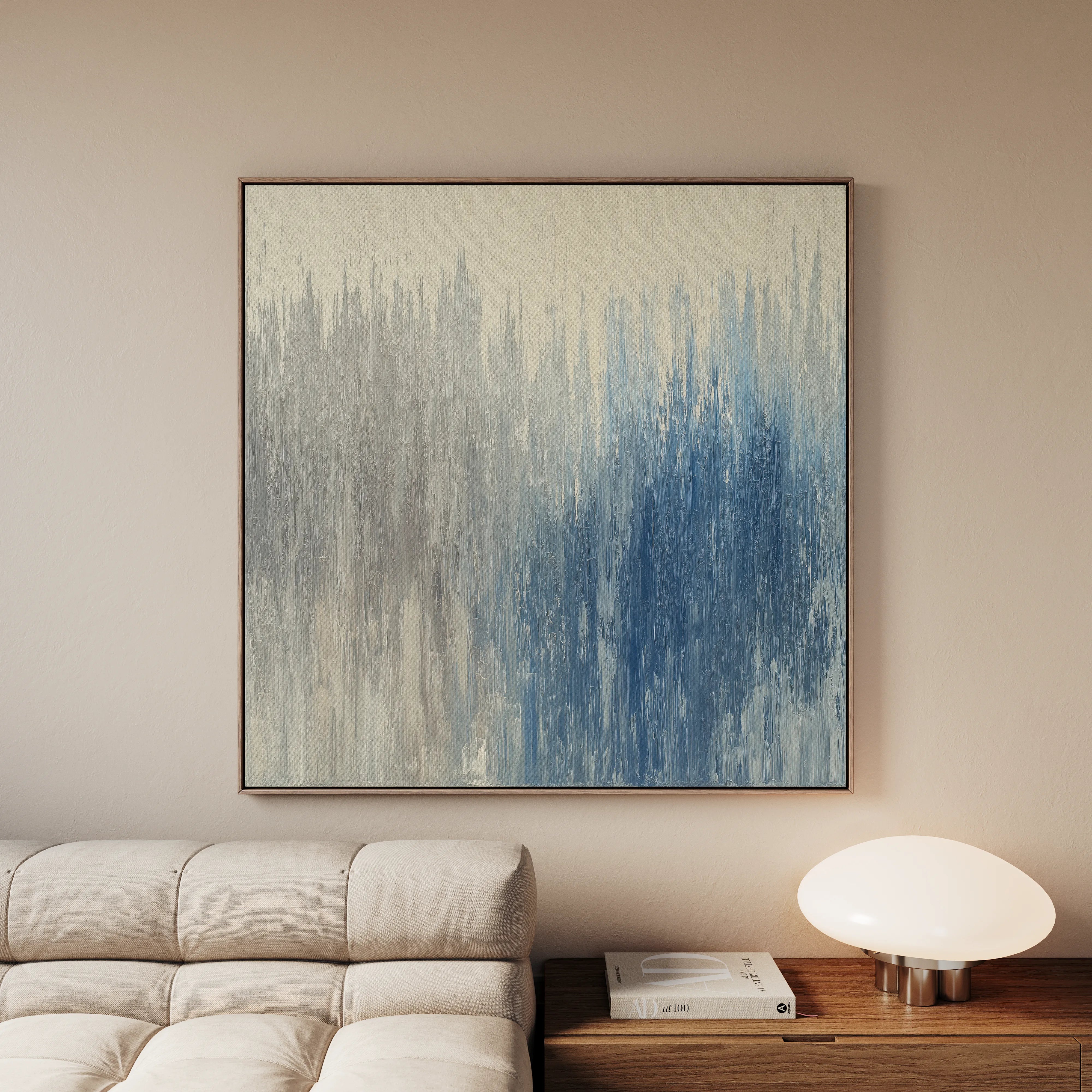 Abstract 1313 Canvas Art 60 x 60 cm / Black