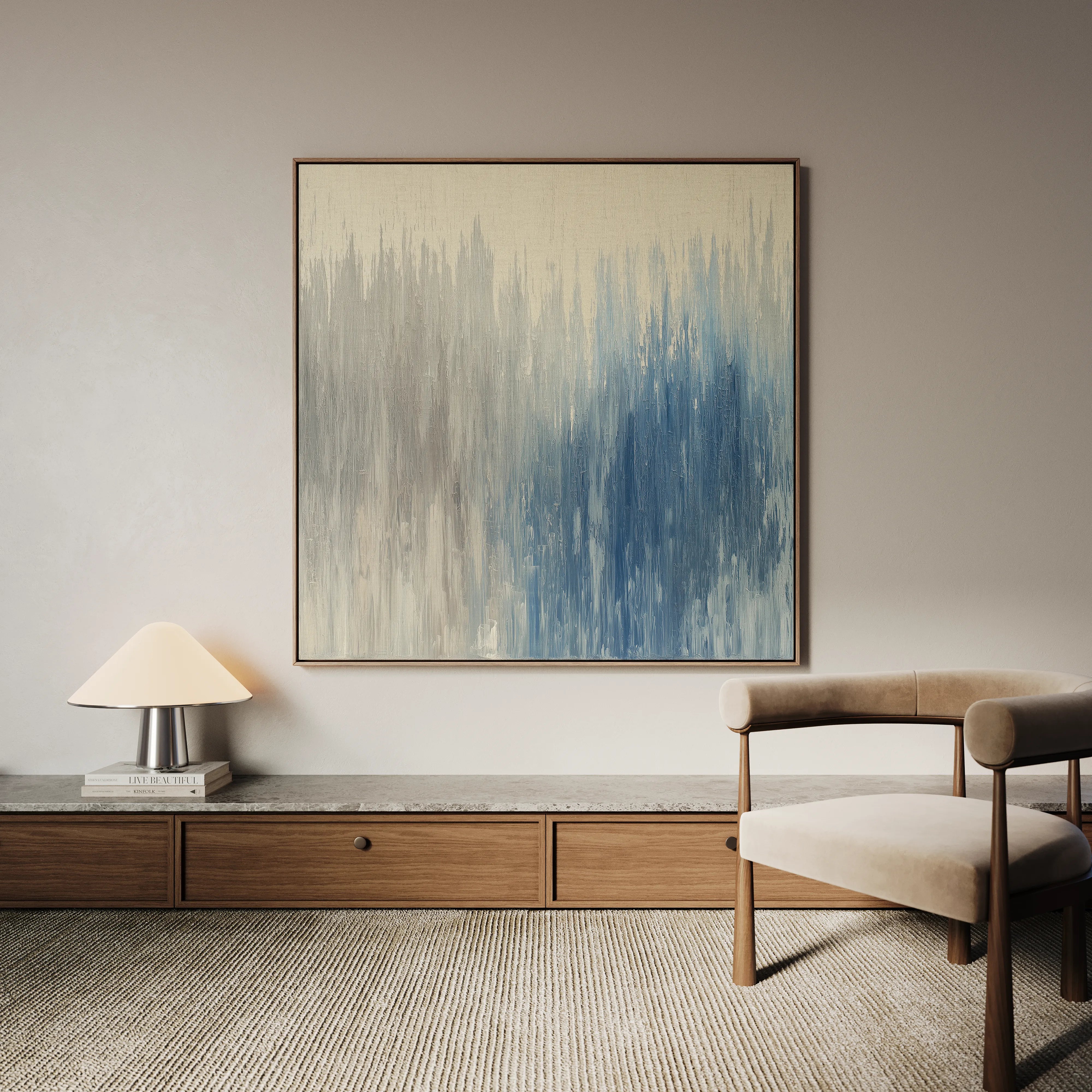 Abstract 1313 Canvas Art 60 x 60 cm / Black