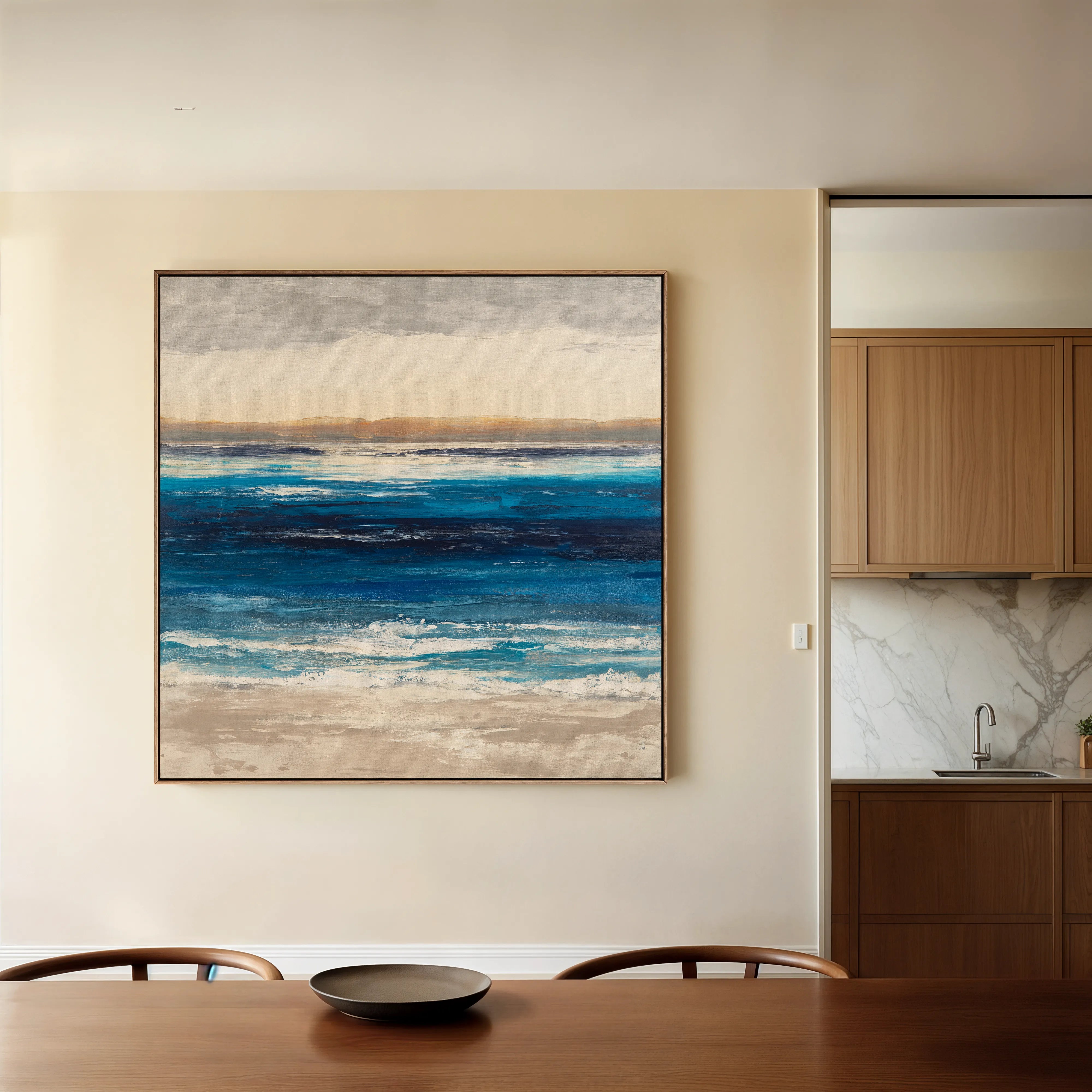 Abstract 1314 Canvas Art 60 x 60 cm / Black