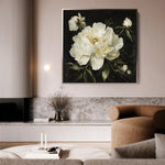 Floral 1314 Canvas Art 60 x 60 cm / Black