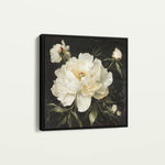 Floral 1314 Canvas Art 60 x 60 cm / Black
