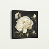 Floral 1314 Canvas Art 60 x 60 cm / Black