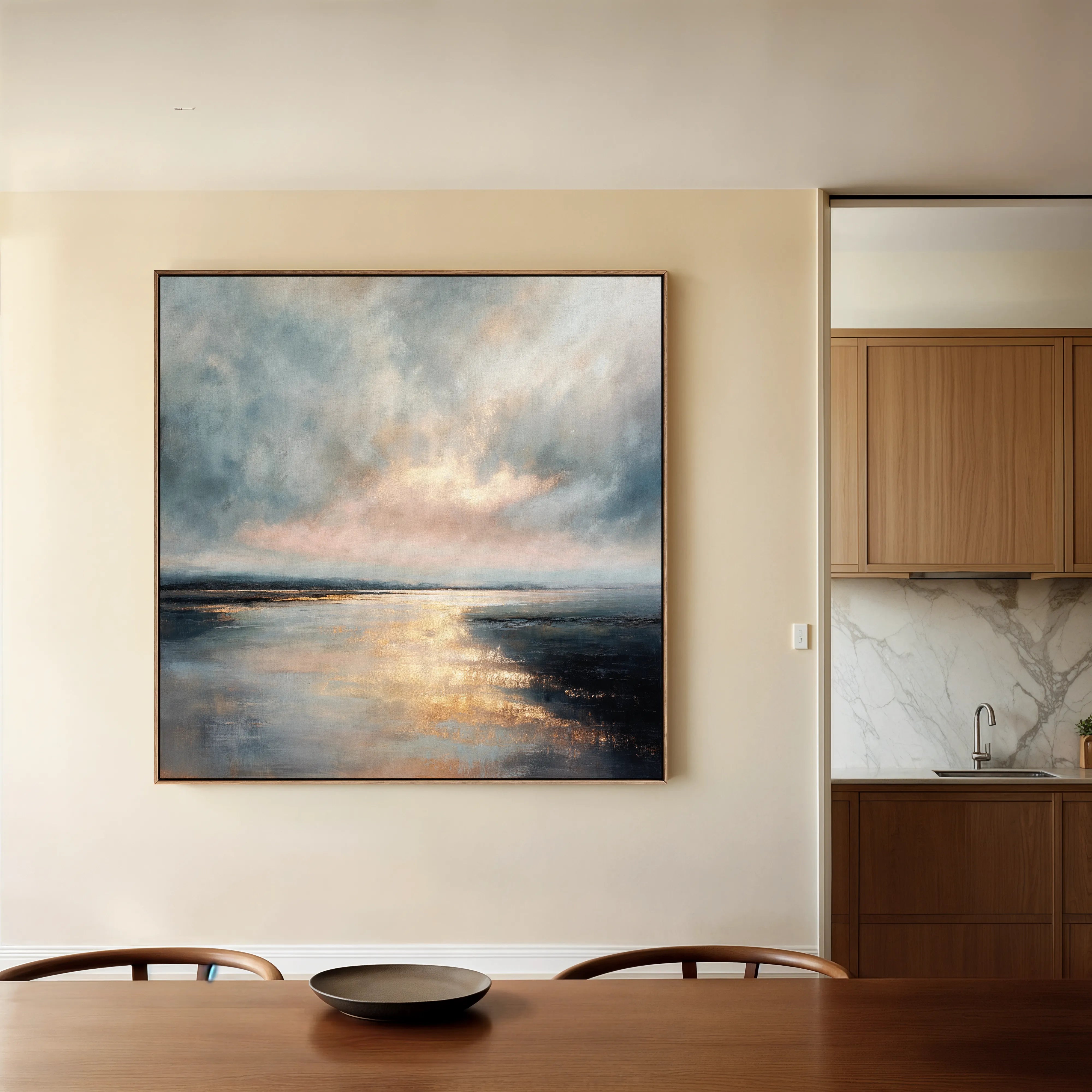 Abstract 1315 Canvas Art 60 x 60 cm / Black