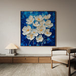 Floral 1315 Canvas Art 60 x 60 cm / Black