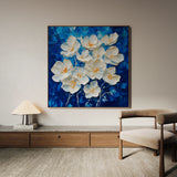 Floral 1315 Canvas Art 60 x 60 cm / Black