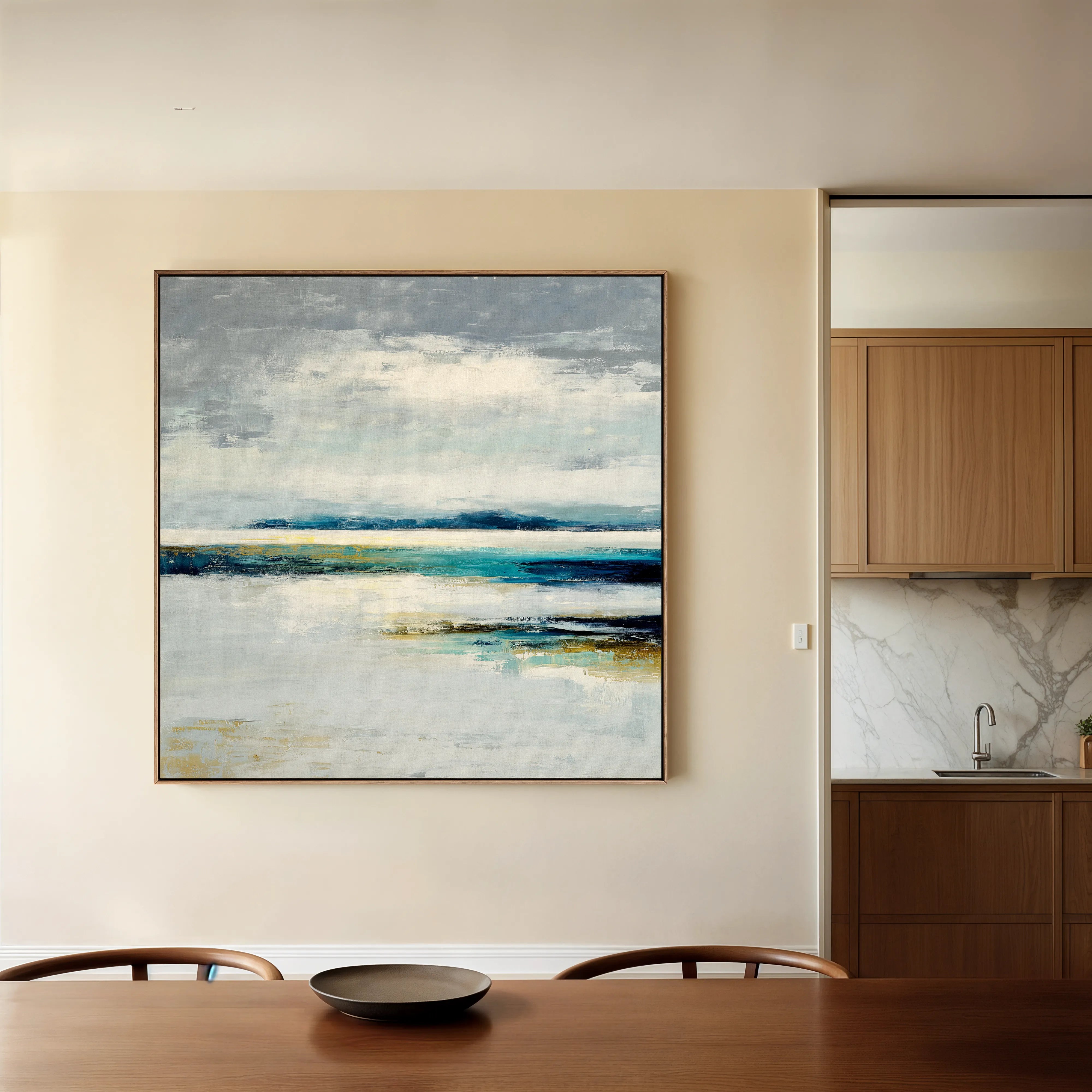 Abstract 1317 Canvas Art 60 x 60 cm / Black