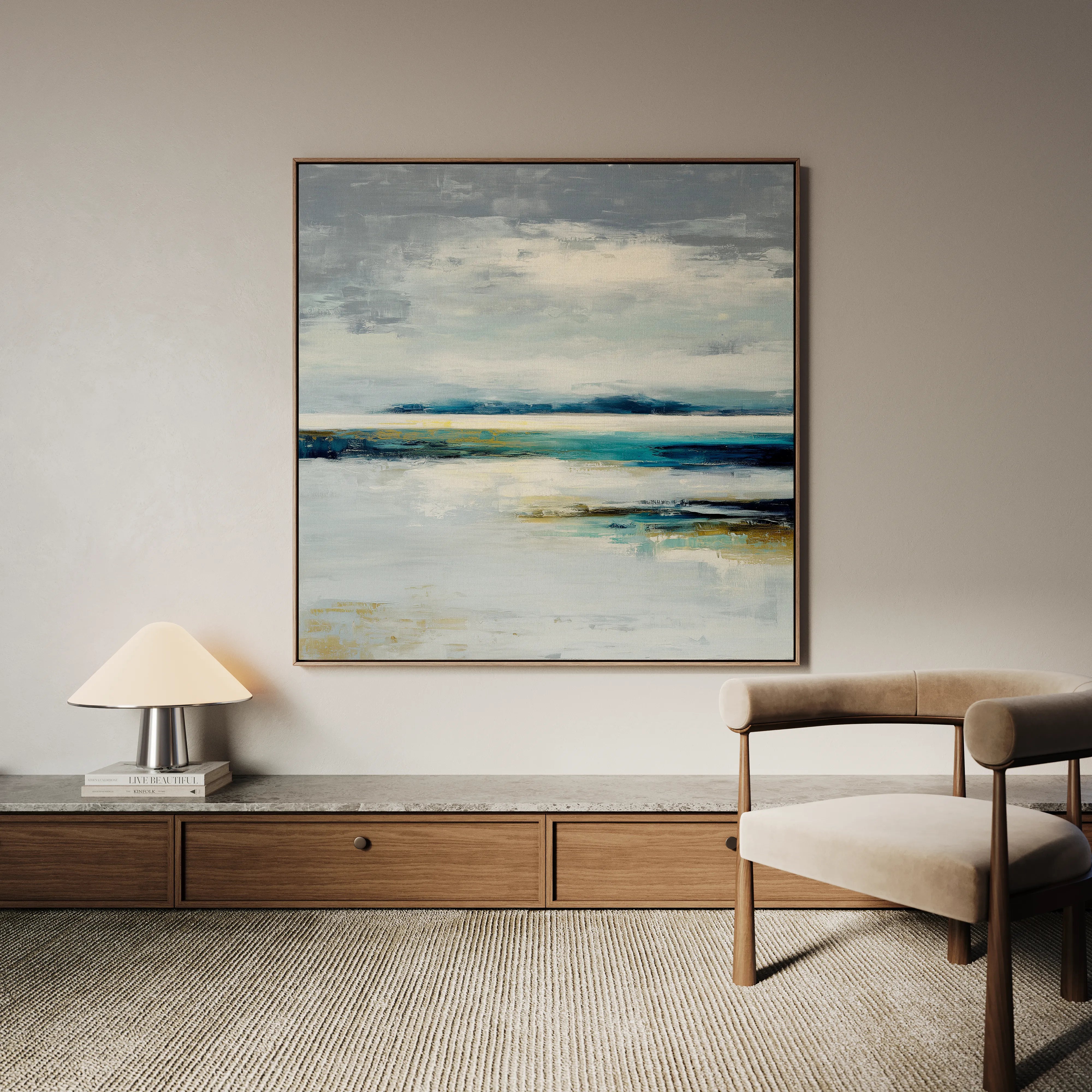 Abstract 1317 Canvas Art 60 x 60 cm / Black