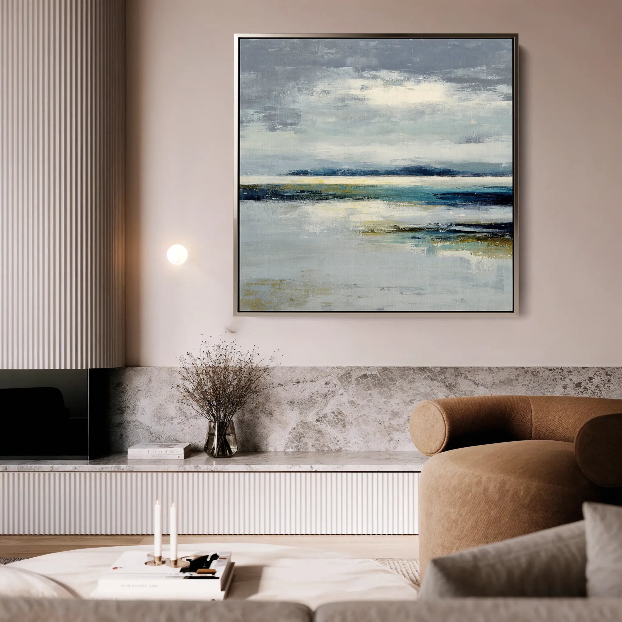 Abstract 1317 Canvas Art 60 x 60 cm / Black