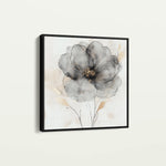 Floral 1317 Canvas Art 60 x 60 cm / Black