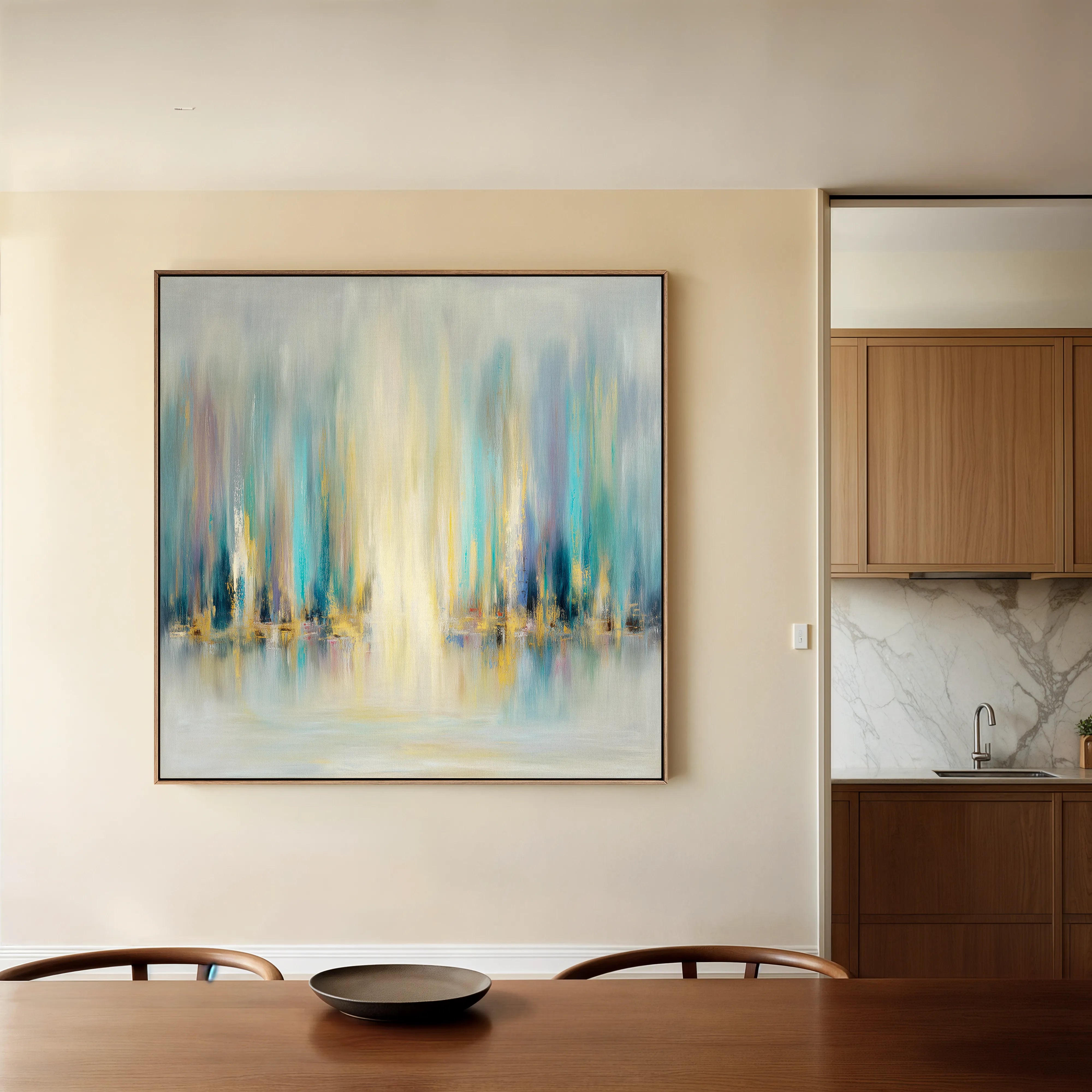 Abstract 1318 Canvas Art 60 x 60 cm / Black