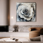 Floral 1318 Canvas Art 60 x 60 cm / Black