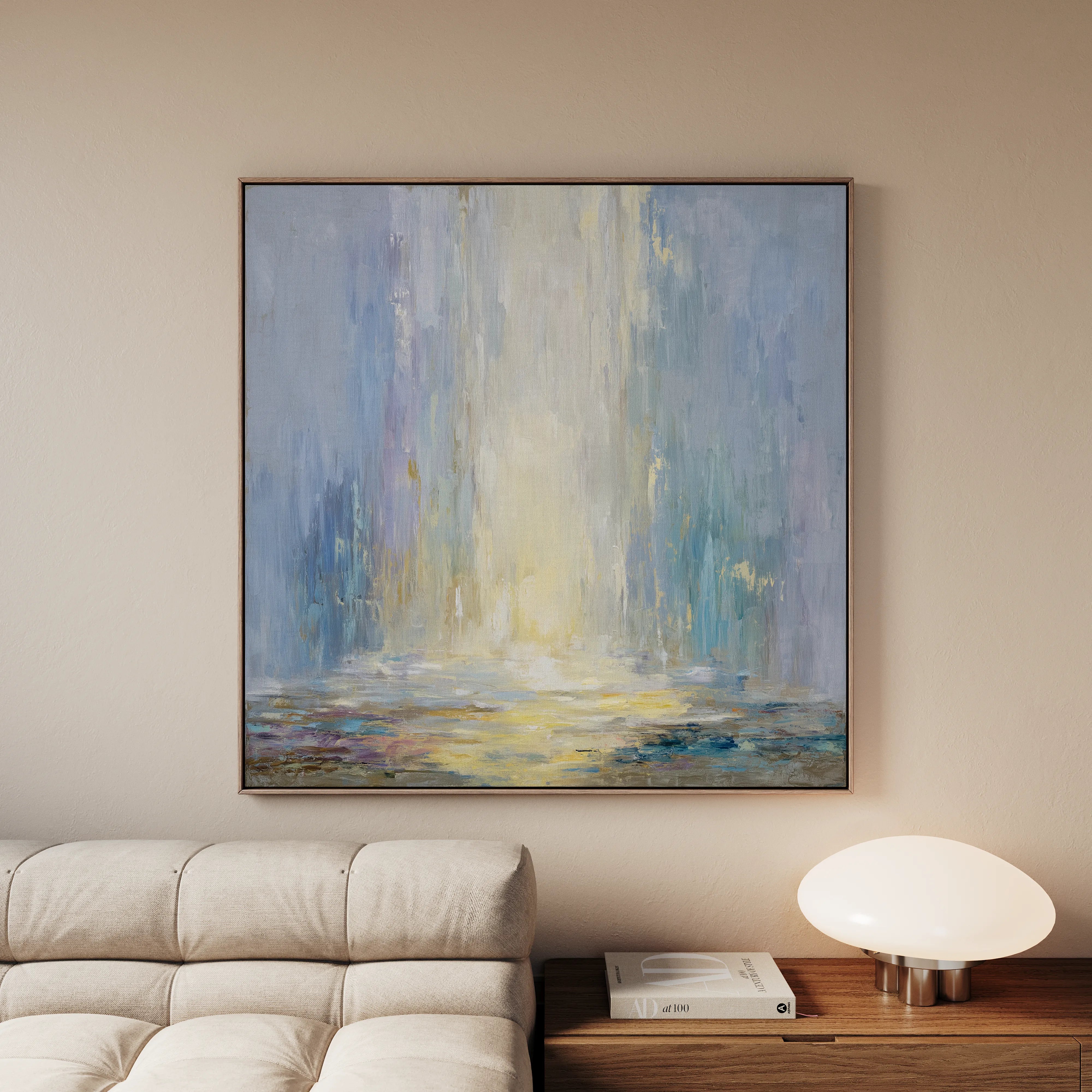 Abstract 1319 Canvas Art 60 x 60 cm / Black