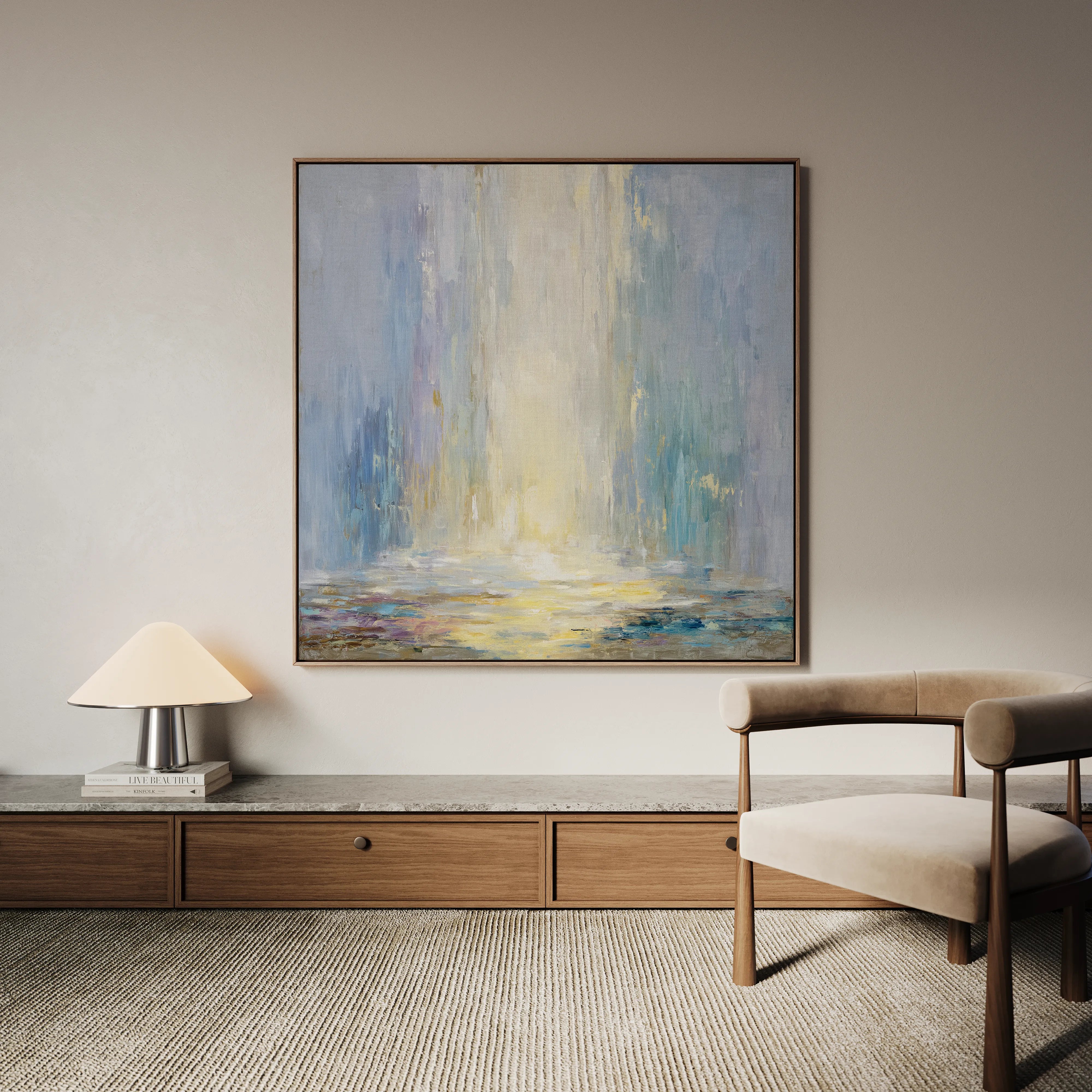 Abstract 1319 Canvas Art 60 x 60 cm / Black